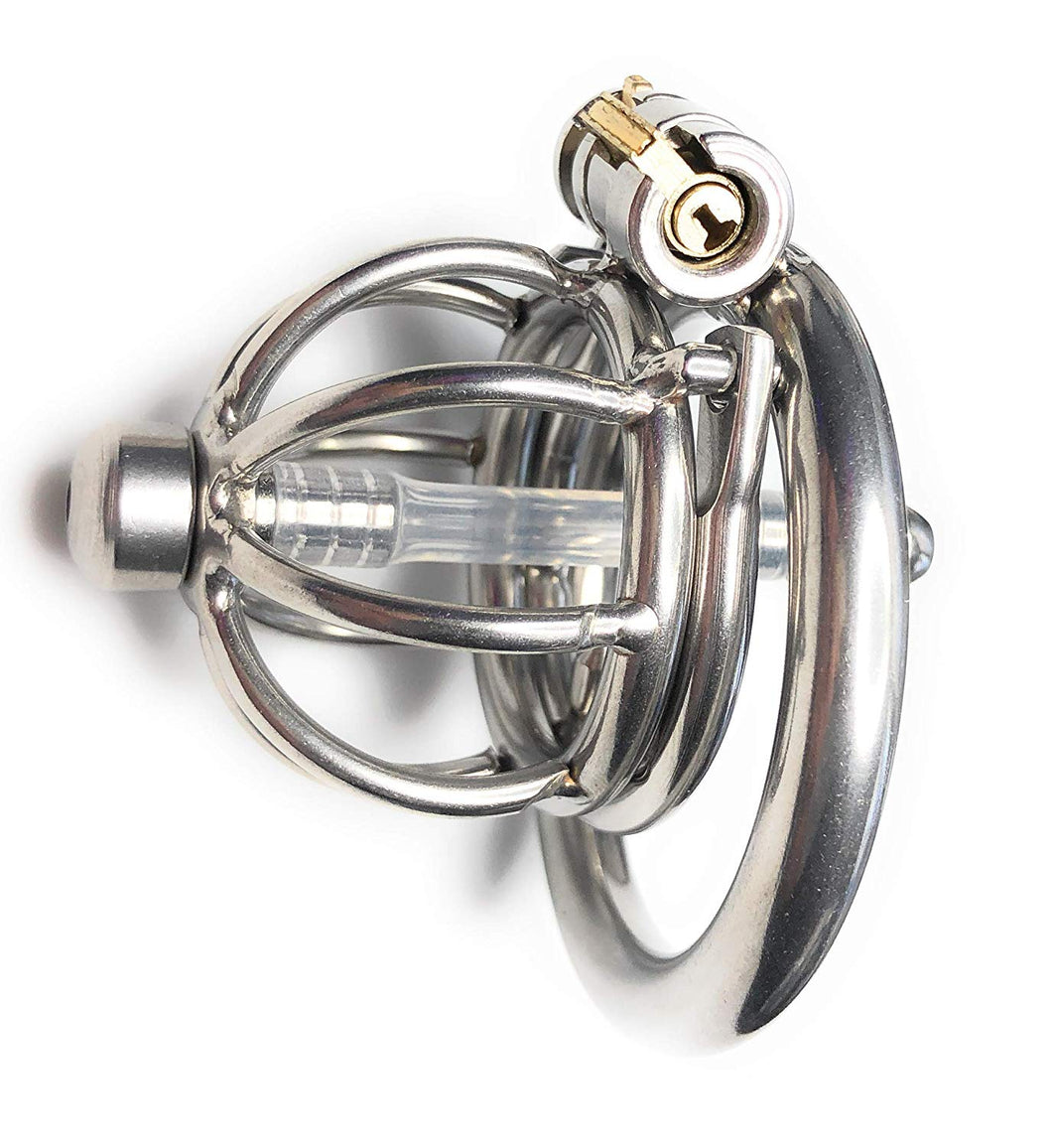 Extreme Male Chastity Device w/Removable Urethra Tube and Anti-Pull Out Protection