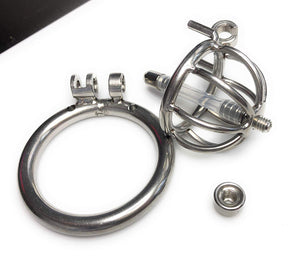 Extreme Male Chastity Device w/Removable Urethra Tube and Anti-Pull Out Protection