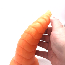 Load image into Gallery viewer, Tropical Orange Tentacle - Ultra Platinum Silicone Dildo