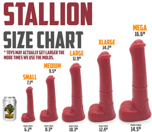 The XL Stallion 14.2" - Platinum Silicone Dildo Horse